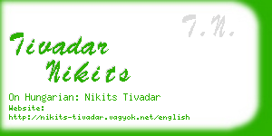 tivadar nikits business card